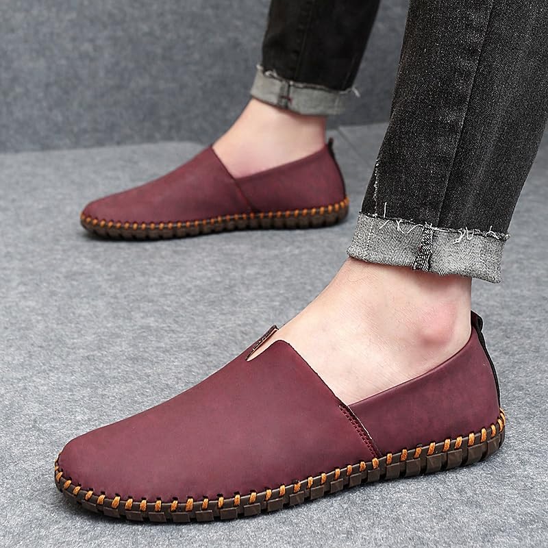 Men's Loafers Shoes Solid Color Vegan Leather Loafer Shoes Lightweight Flexible Flat Heel Fashion Party Slip On4