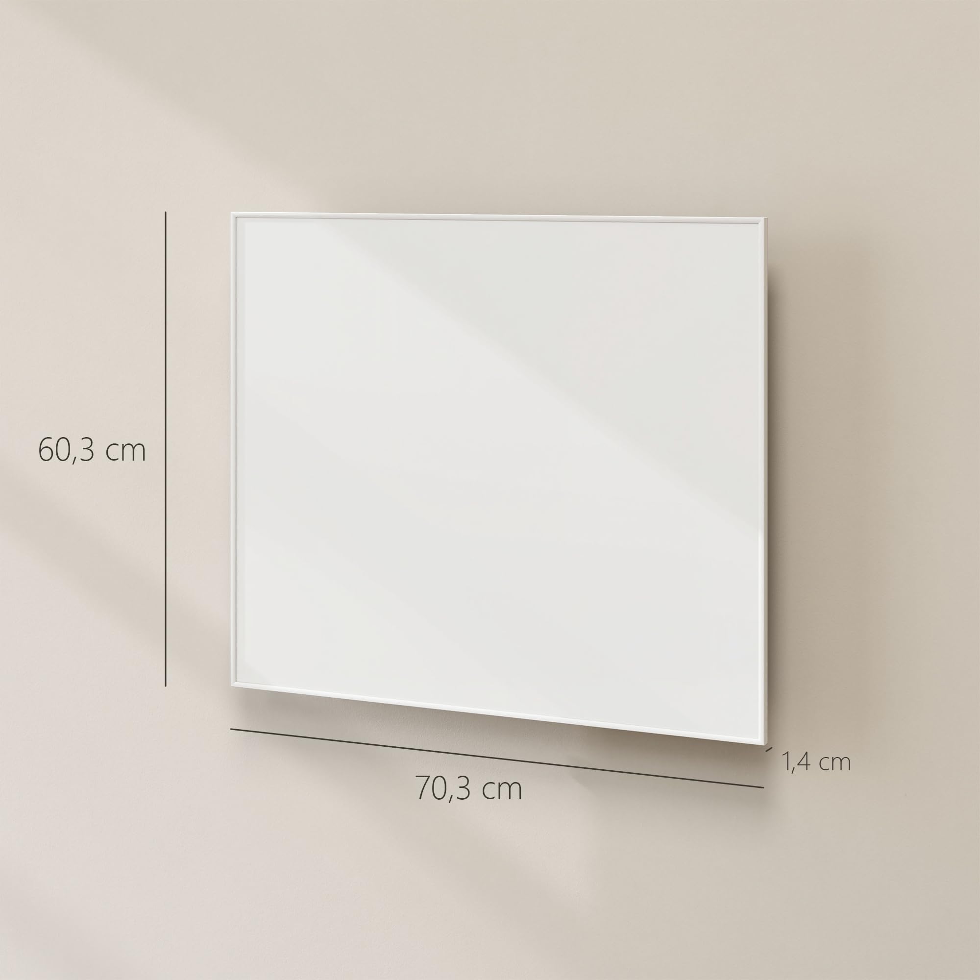 HOMCOM Grzejnik na podczerwień 400W, termostat, ścienny, biały | 2-4 min do temp. rob., grzejnik elektr., timer tyg., zabezp. przed przegrz., blokada rodz.