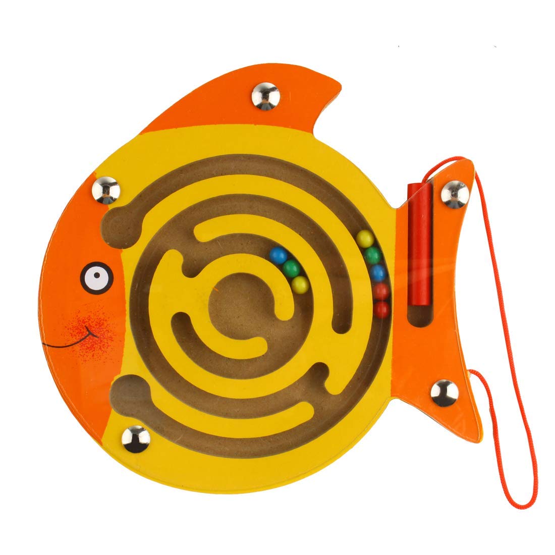 Shoro Magnetic Pen Driving Bead Maze Wooden Jigsaws Puzzle Board Game Educational Toy (Fish) (B08THSCG81) Amazon Price History, Amazon Price Tracker