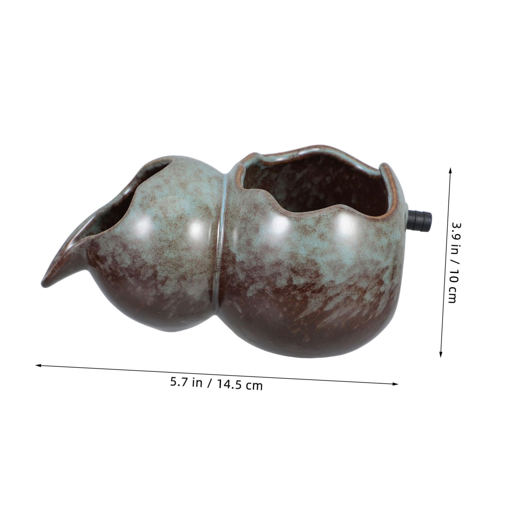 HAKIDZEL Small Ceramic Fountain Accessory for Decor Elegant Shaped Design for Continuous Water Flow Hydroponic Friendly for Aquariums and Garden Fountains