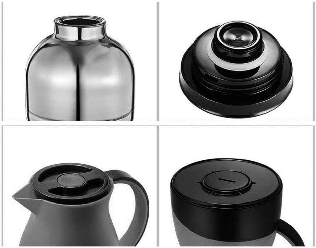 Thermokaraffe Thermoskanne-Kaffeekanne wärmeisoliert | Großes Fassungsvermögen |Edelstahl mit doppelwandiger Vakuumisolierung |Halten Sie Getränke heiß oder kalt (Color : A)
