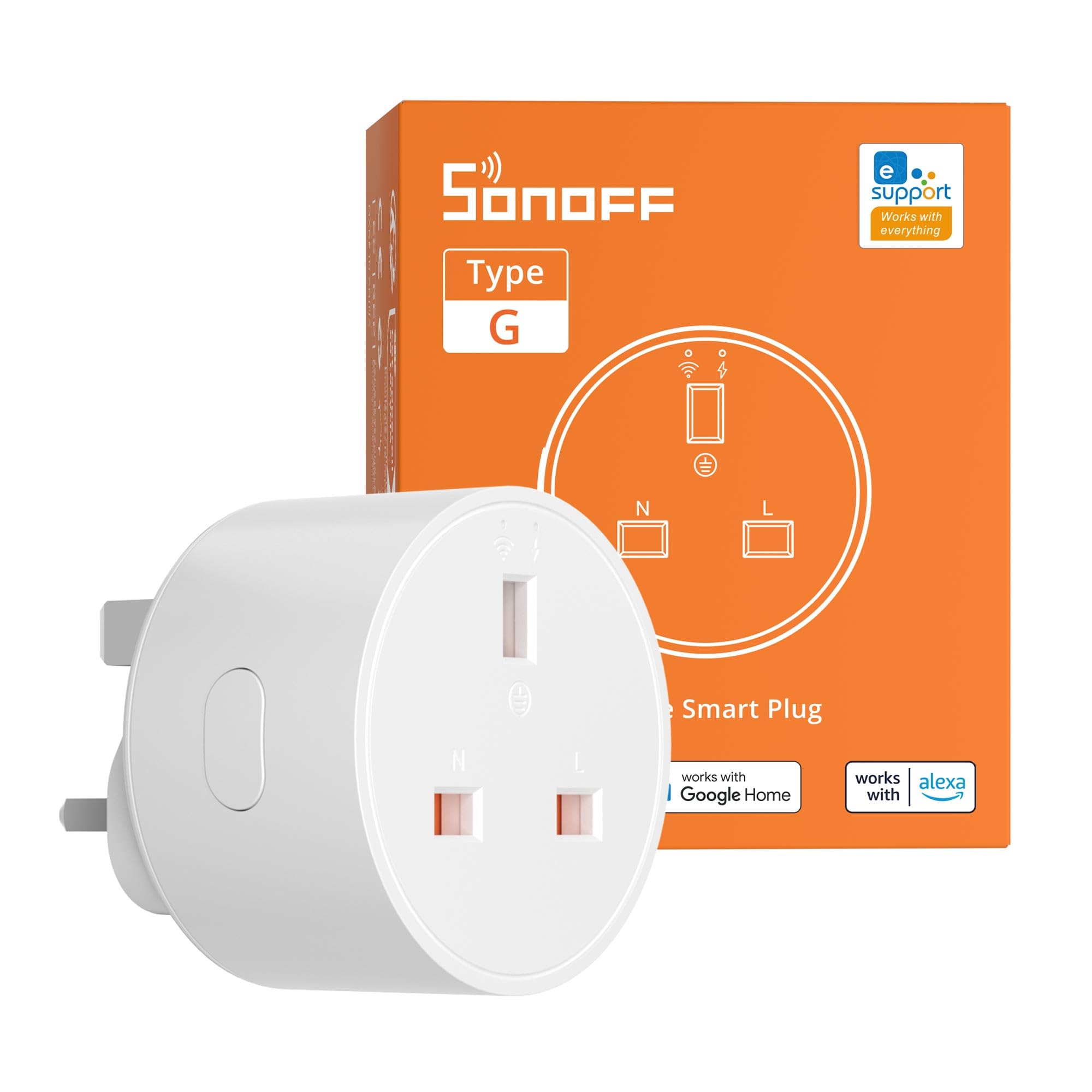 SONOFF SONOFF S60ZBTPG Zigbee Smart Plug (Requires Zigbee Gateway) – Remote Control, Energy Monitoring, Timer Schedules, Overload Protection, Zigbee Repeater, Compatible with eWeLink App