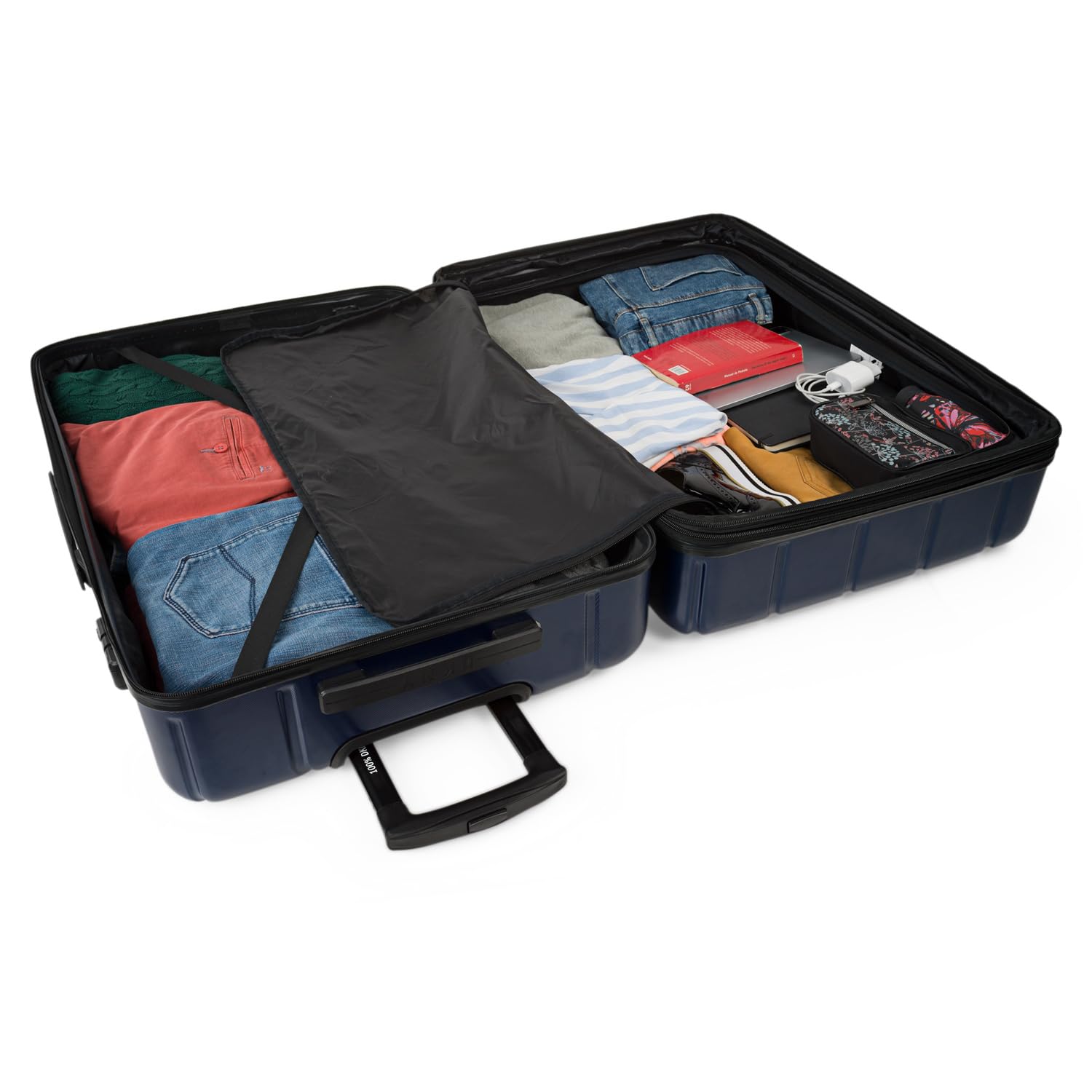 DKNY - Lekkie walizki duże - Duża walizka z twardej skorupy ABS 75 cm - Lekkie walizki duże z zamkiem szyfrowym - Sztywne, Navy