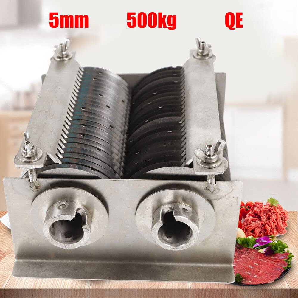 HinLIaDa Meat Cutter Blade Set, 5MM Stainless Steel Slicer for QE Model 500KG Machine