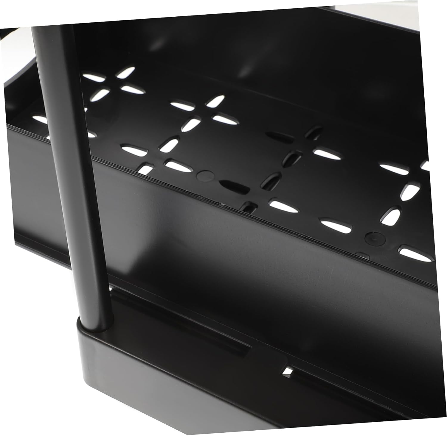 Kitchen Sink Organizer with Pull-out Drawer Multi-function Storage Rack for Bathroom and Kitchen Black Abs Design with Hooks and Cup Holder