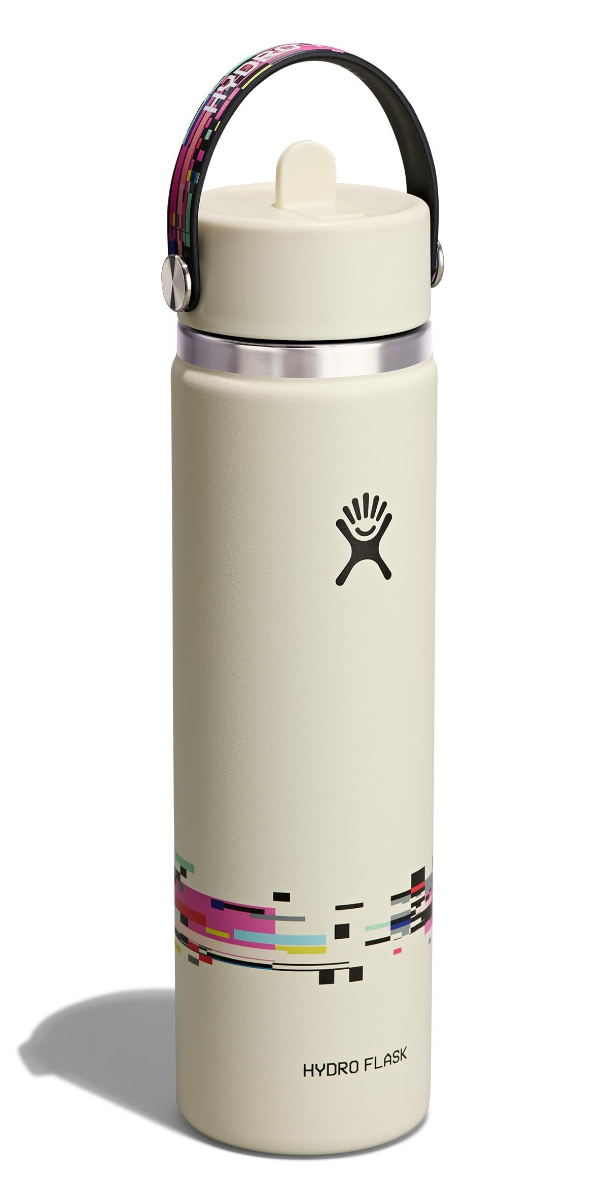 Hydro Flask Water Bottle - Insulated Stainless Steel - Wide Straw Lid, Non  Spill, Leakproof in 24 Oz Glitch White | Grocery Pickup & Delivery | Whole  Foods Market