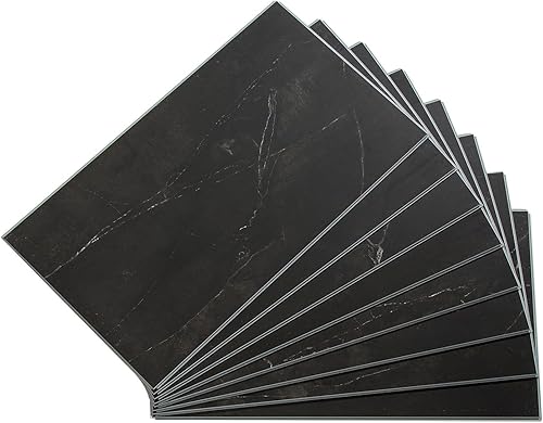 Palisade - 25.6 x 14.8 pulgadas. Azulejos de vinilo entrelazados impermeables para pared, cocina o baño, ráfaga de viento (8 unidades)