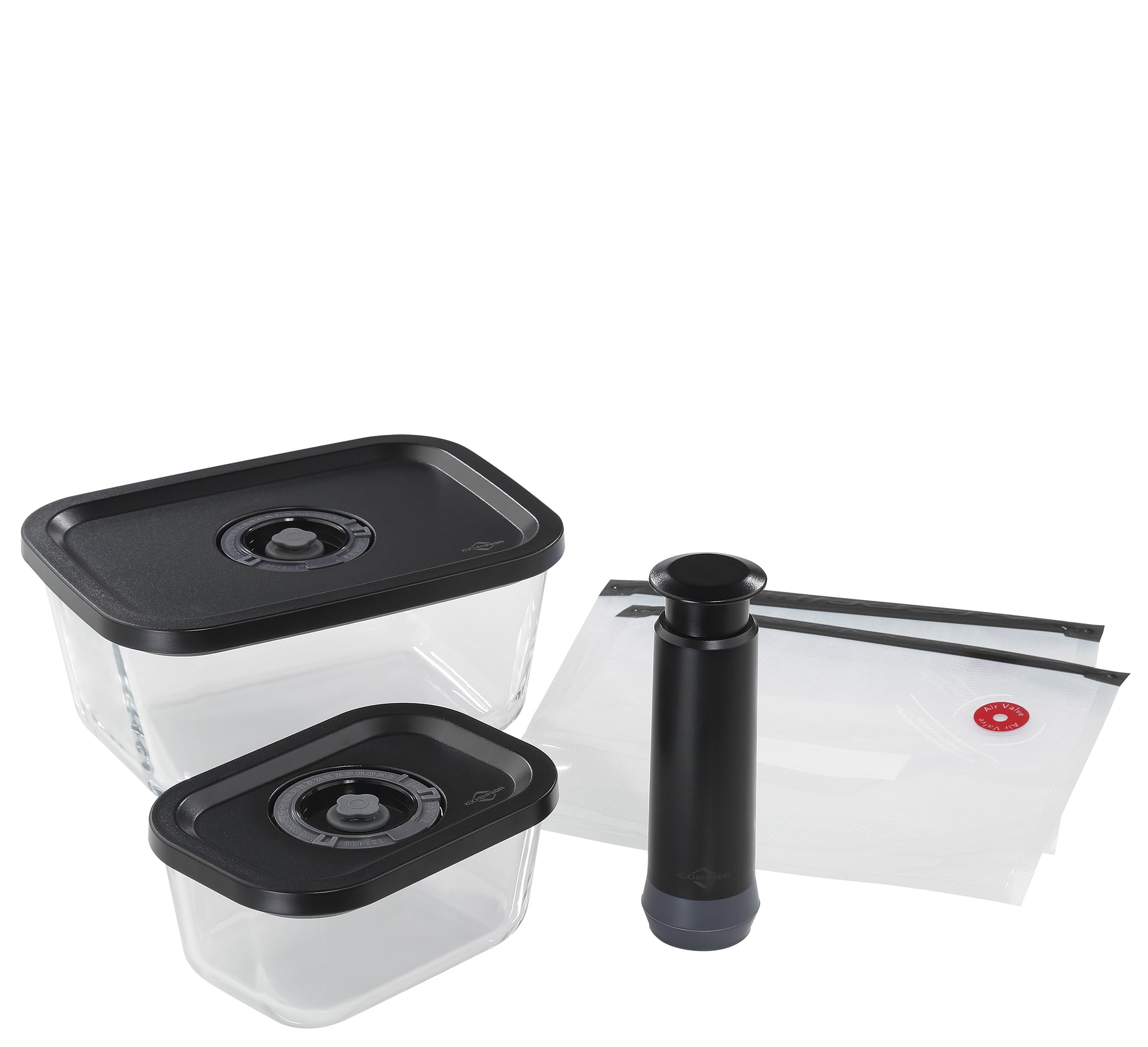 KÜCHENPROFI EASYFRESH Vakuum-Set 5-tlg, Vakuumpumpe, 2 Boxen, 2 Beutel