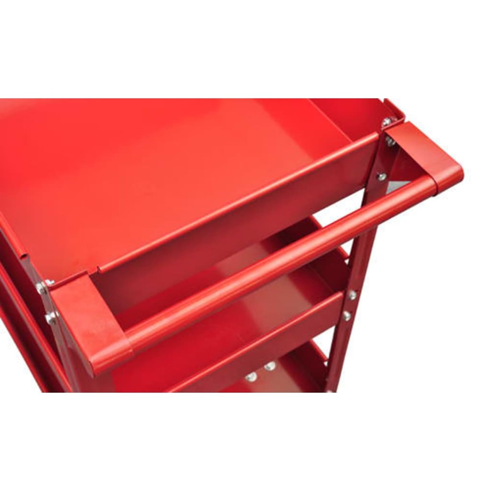 Carrello Portautensili da Officina con 3 Ripiani, Struttura in Acciaio Laccato, Carico Max 100 kg, Ruote Girevoli, Dimensioni 840x410x780 mm (2 Pezzi)