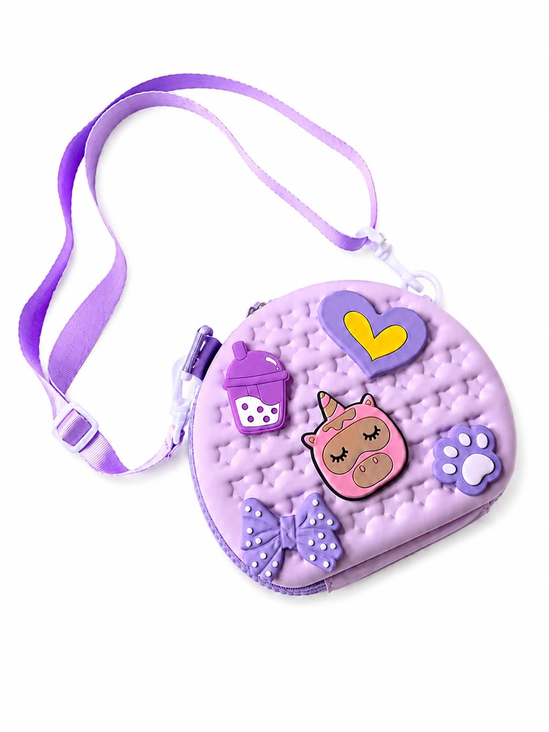 Cartoon Soft Silicone Crossbody Sling Bag for Girls and Boys Birthday Gift for Girls Waterproof Shoulder Purse Handbag Stationery Storage Bag Travel Gift for Children Students-image-16