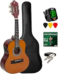 Kit Cavaco Giannini Eletroacústico Cs14 Ep Cabo Capa Palheta