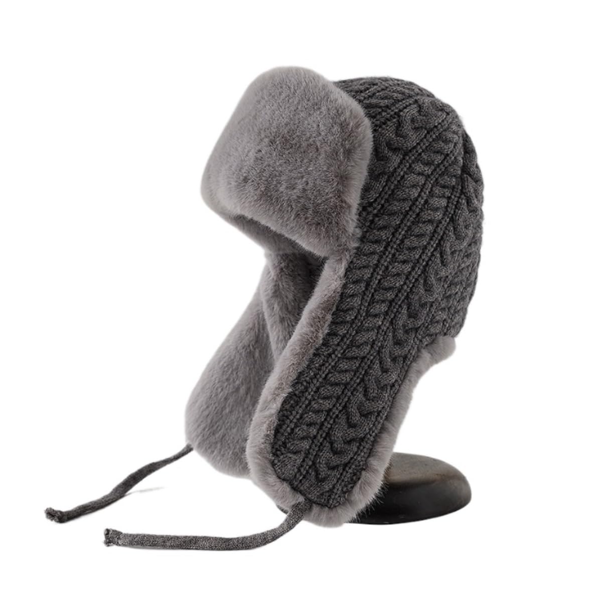 Mützen Winter Mützen Plüsch-Wintermütze, Warme Strickmütze, Niedliche Poilt-Mütze Mit Ohrenschützern Für Skaten Wintermütze (Color : G, Size : One Size)