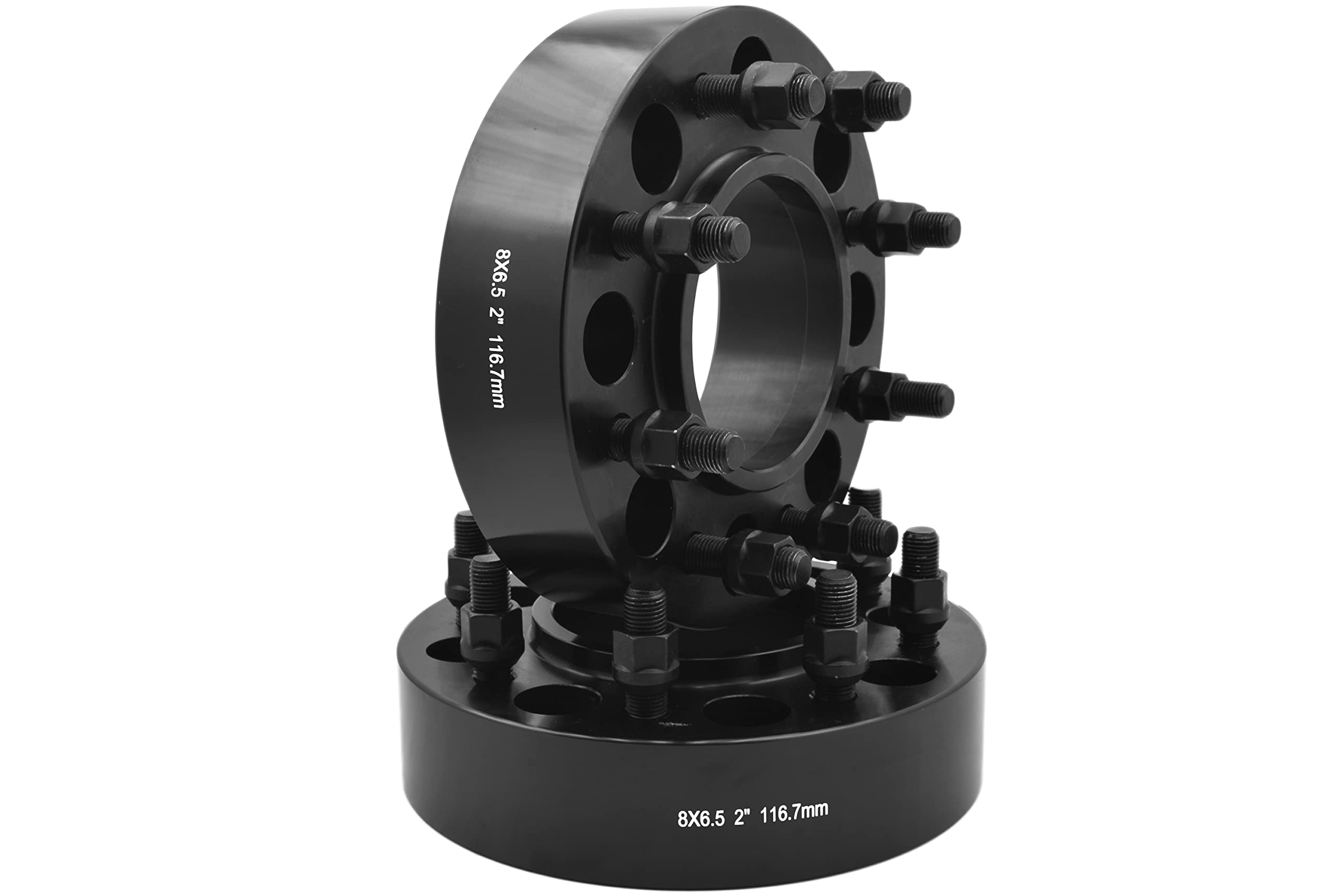 Buy 2 Inch Black 8x6.5 To 8x6.5"FULL HUB CENTRIC" Rear Wheel Spacers