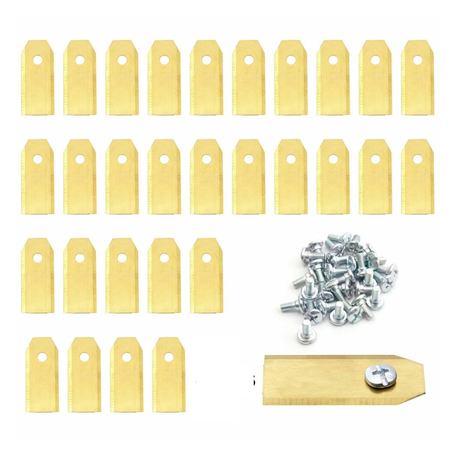 30-teiliges Ersatzmesser for Rasenmäher, 43 mm, Teile for Roboter-Rasenmäher-Set, Garten- und Rasenmäher-Zubehör