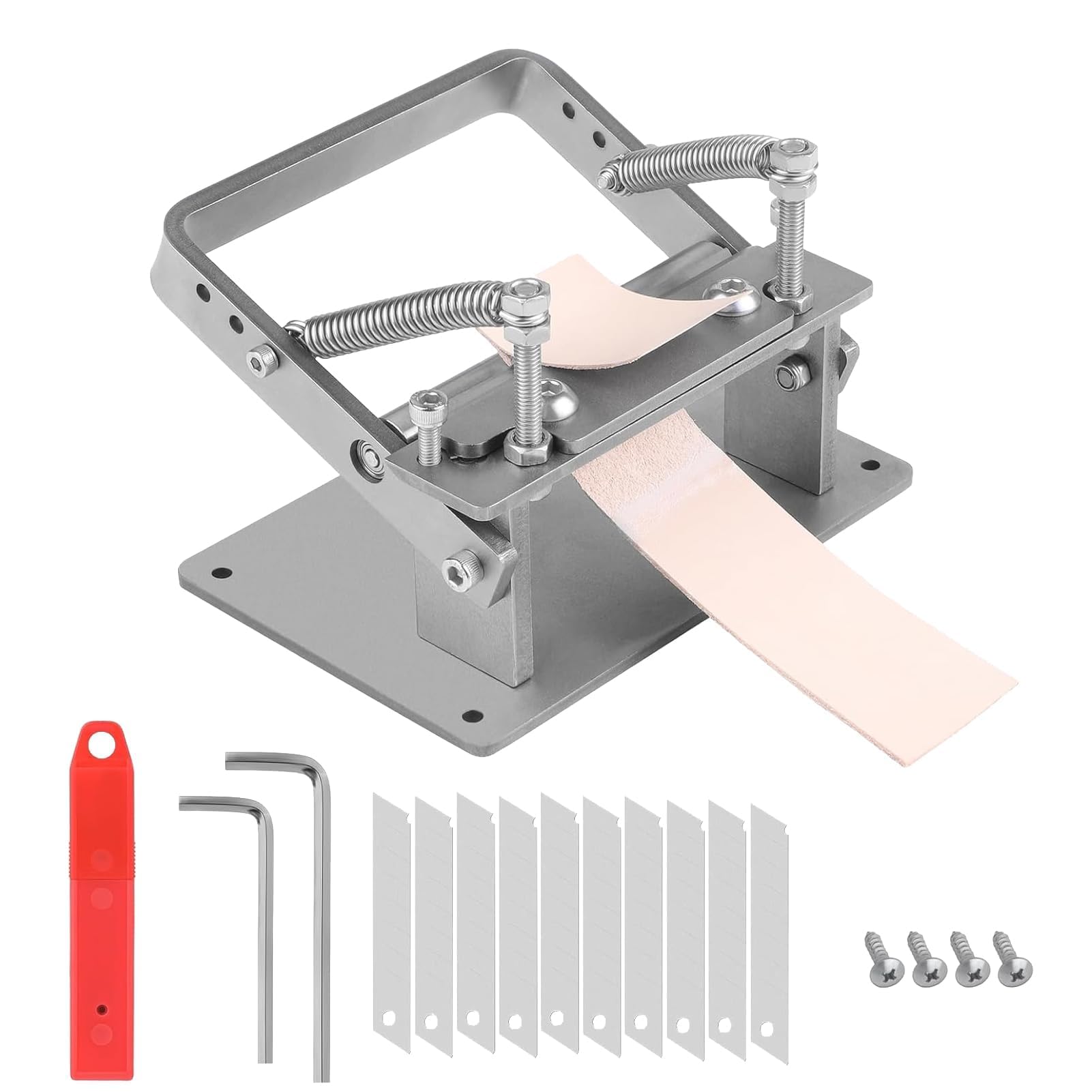 Pssopp Light Leather Skiving Machine Diy Manual Leather Skiver Cutting Machine Adjustable Thickness Skin Shovel Peeler