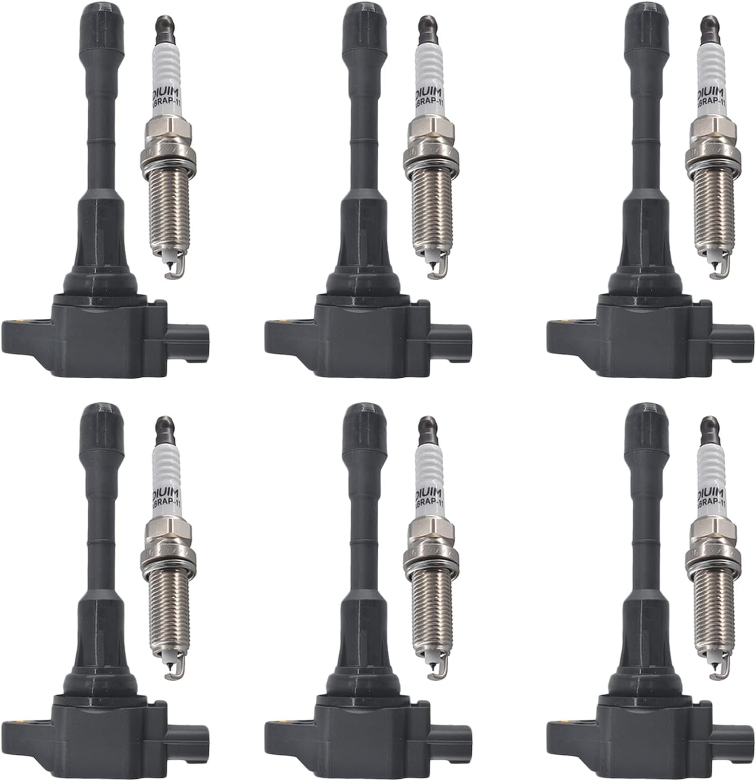 - Set of 6 Iridium Spark Plug and 6 Ignition Coil Pack Compatible with Nissan Infiniti Maxima Murano Pathfinder Quest Altima Q50 QX60 FX35 370Z Q70 G37 QX50 QX70 V6 Replacement for UF550