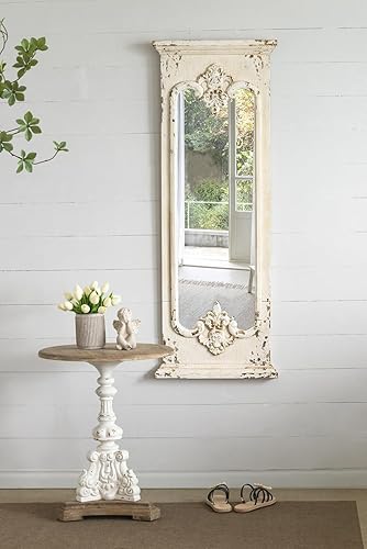 Miniatura 26 de kevinplus Mesa auxiliar redonda de madera para sala de estar, mesa auxiliar retro en relieve para apartamento, dormitorio, oficina (diámetro 20.5 x