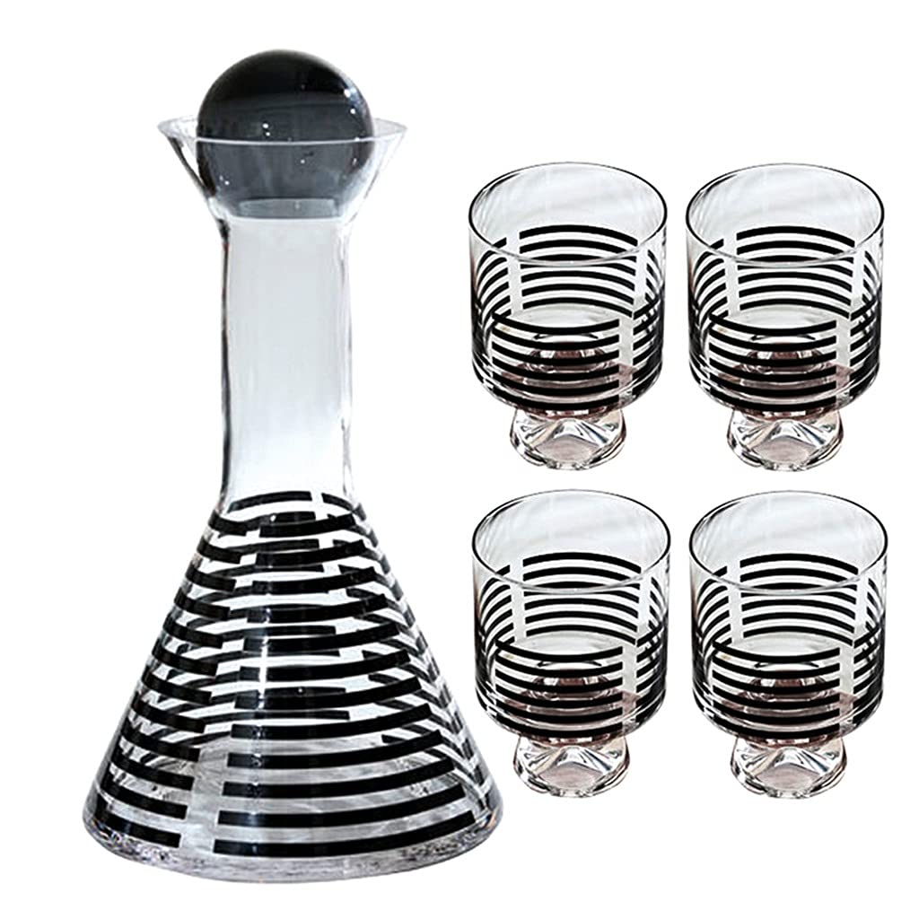 Wein Dekanter Minimalistische Moderne Dekanter Light Luxury Home Whisky Becher Set Rotweinflasche,Glas Dreiecktopf Dekanter Dekantierer