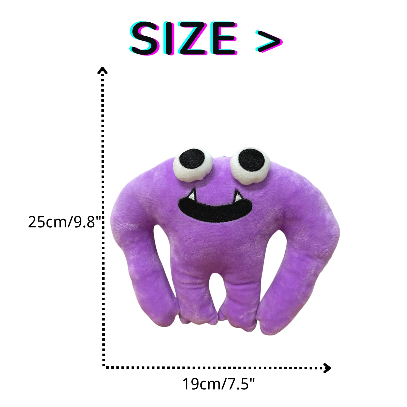 Super JAKES Plush toy,9.8" Cartoon Horror Game, Suitable for Gifts to Fans and Friends(Captain Fiddles), Purple - Image 4