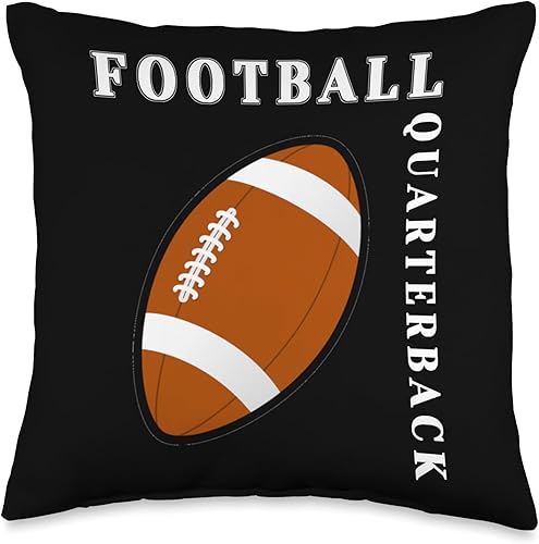 Miniatura 4 de Football Quarterback QB Vertical Logo Throw Pillow, 18x18, Multicolor