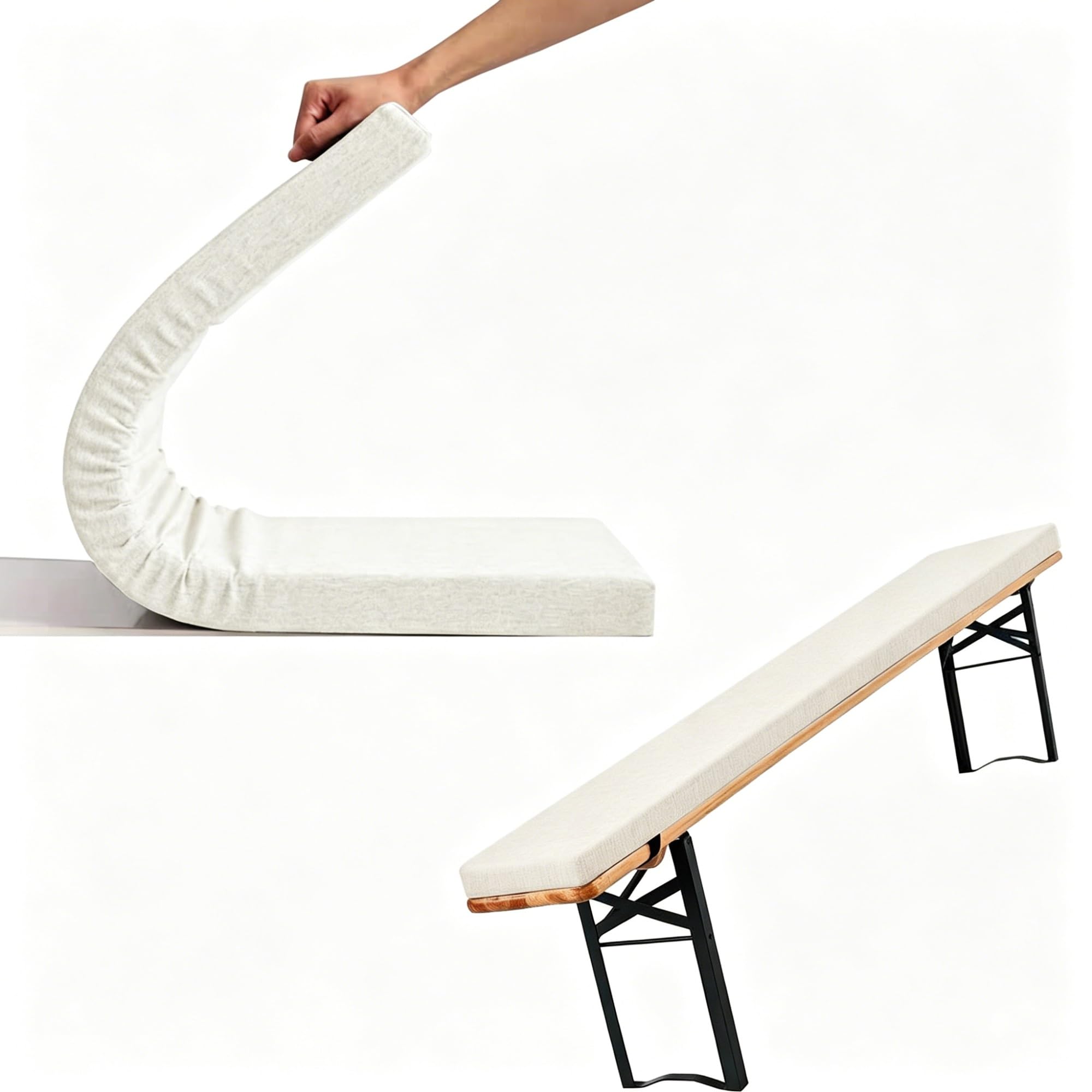 Coussin pour banc de jardin antidérapant avec mousse épaisse