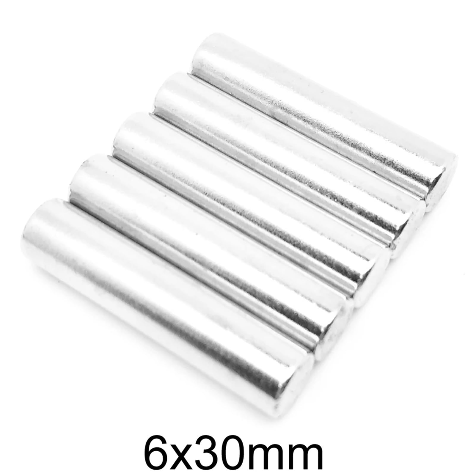 5~50 piezas de imán de tierras raras cilíndrico fuerte de 6 x 30 mm de espesor, imán de neodimio redondo de 6 x 30 mm, disco magnético pequeño de 6 x 30 mm N35(50PCS)
