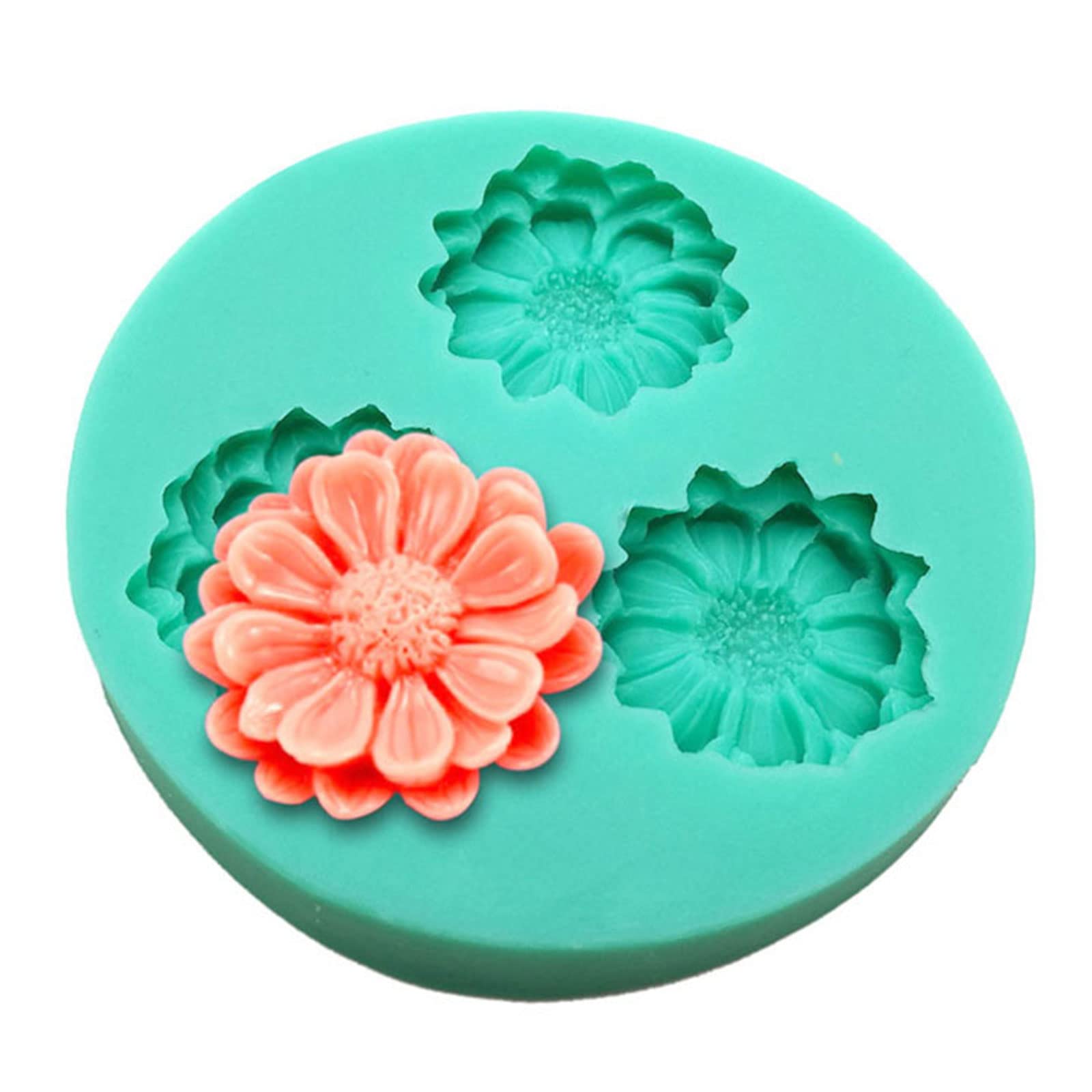 NEWFT Silicone Flower Mold Cake Handmade Mould Soap Making for Home Kitchen Candy Chocolate Decorating Tool