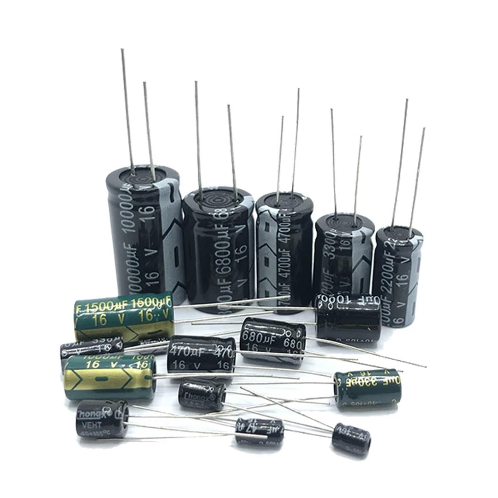 Condensateur électrolytique 16V 47uF radial en aluminium pour circuit électronique lot de 100pcs