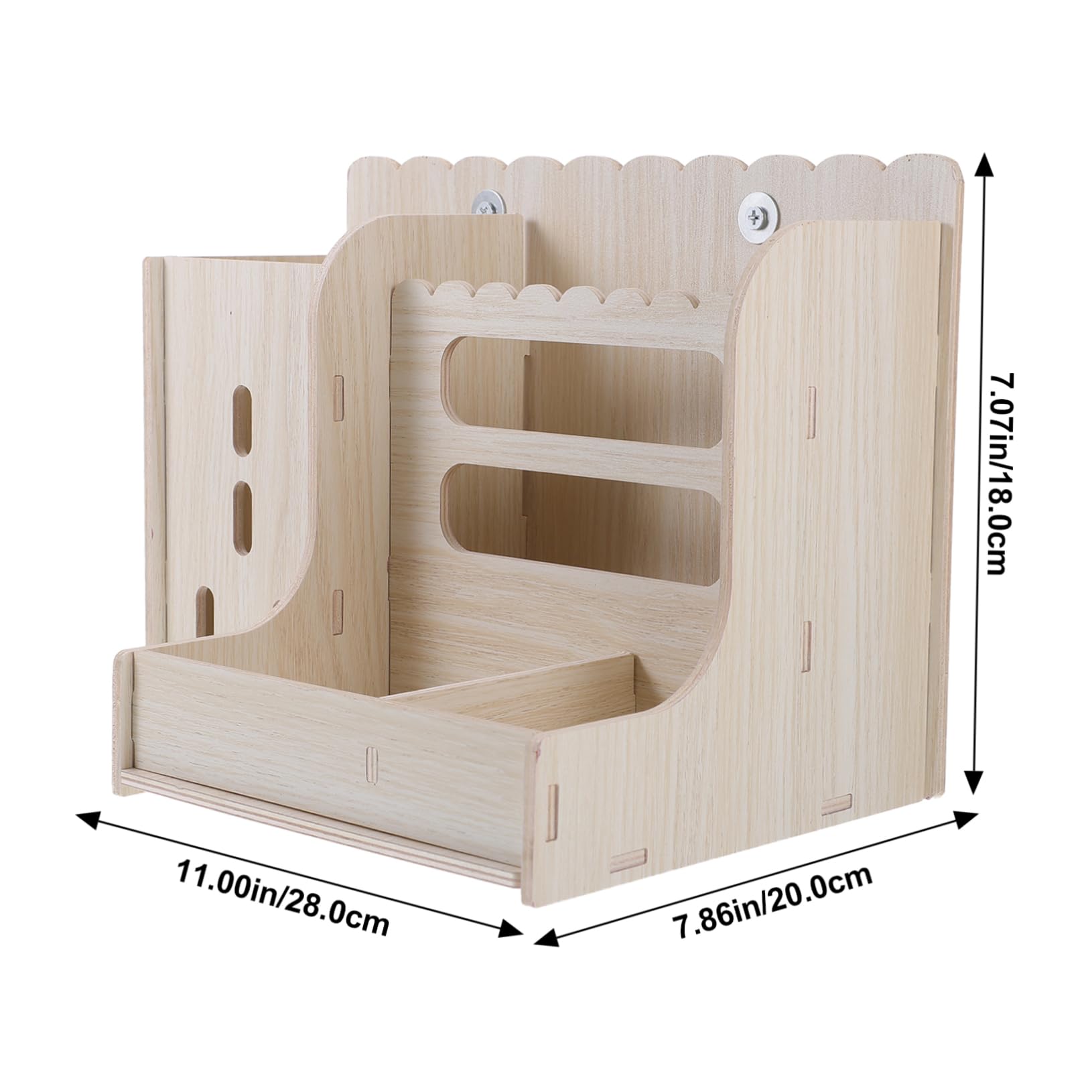 Râtelier à Foin pour Lapins et Cochons D’Inde en Bois Beige