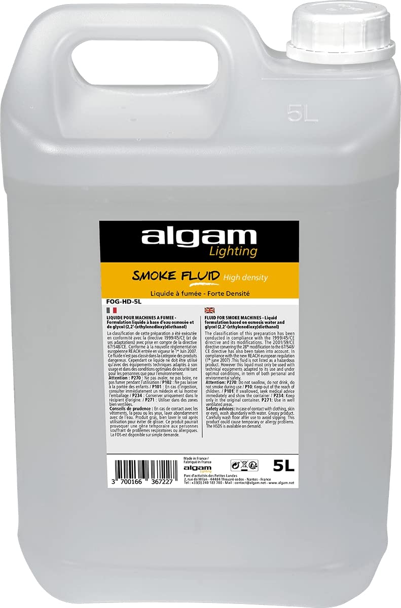 Algam Lighting FOG-HD-5L Liquido per macchina del fumo ad alta densità 5 litri