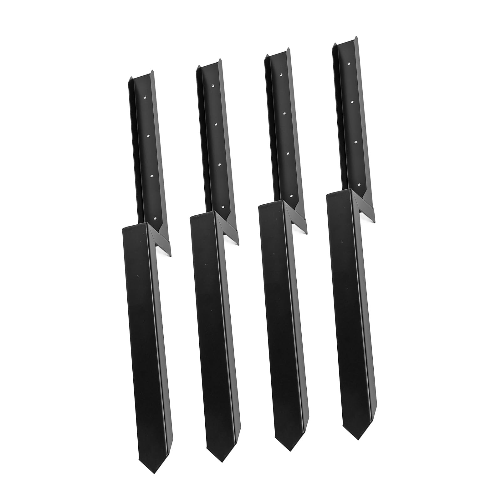 Kit de la Cerca de Acero Servicio Pesado, la Cerca en Forma H Picos con Soporte 3D, para Reparar una Valla Madera Rota Inclinada, Instalaci¨®n F¨¢cil (4 Paquetes)