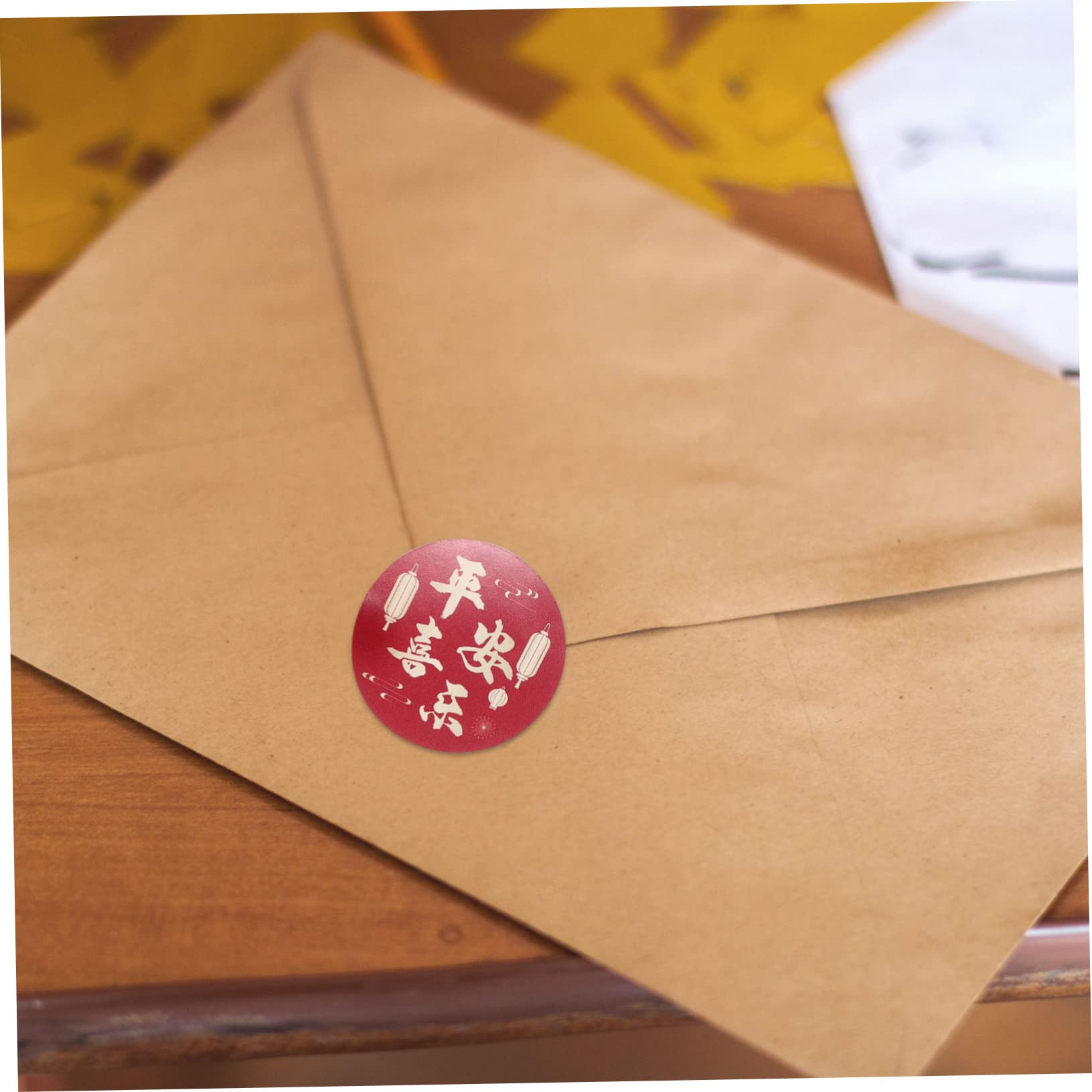 SEWACC 20 Rollos Fu palabra pegatinas pegatina navideña personalizada pegatinas de etiqueta de año nuevo chino sobres etiquetas colgantes sello de sobre sello