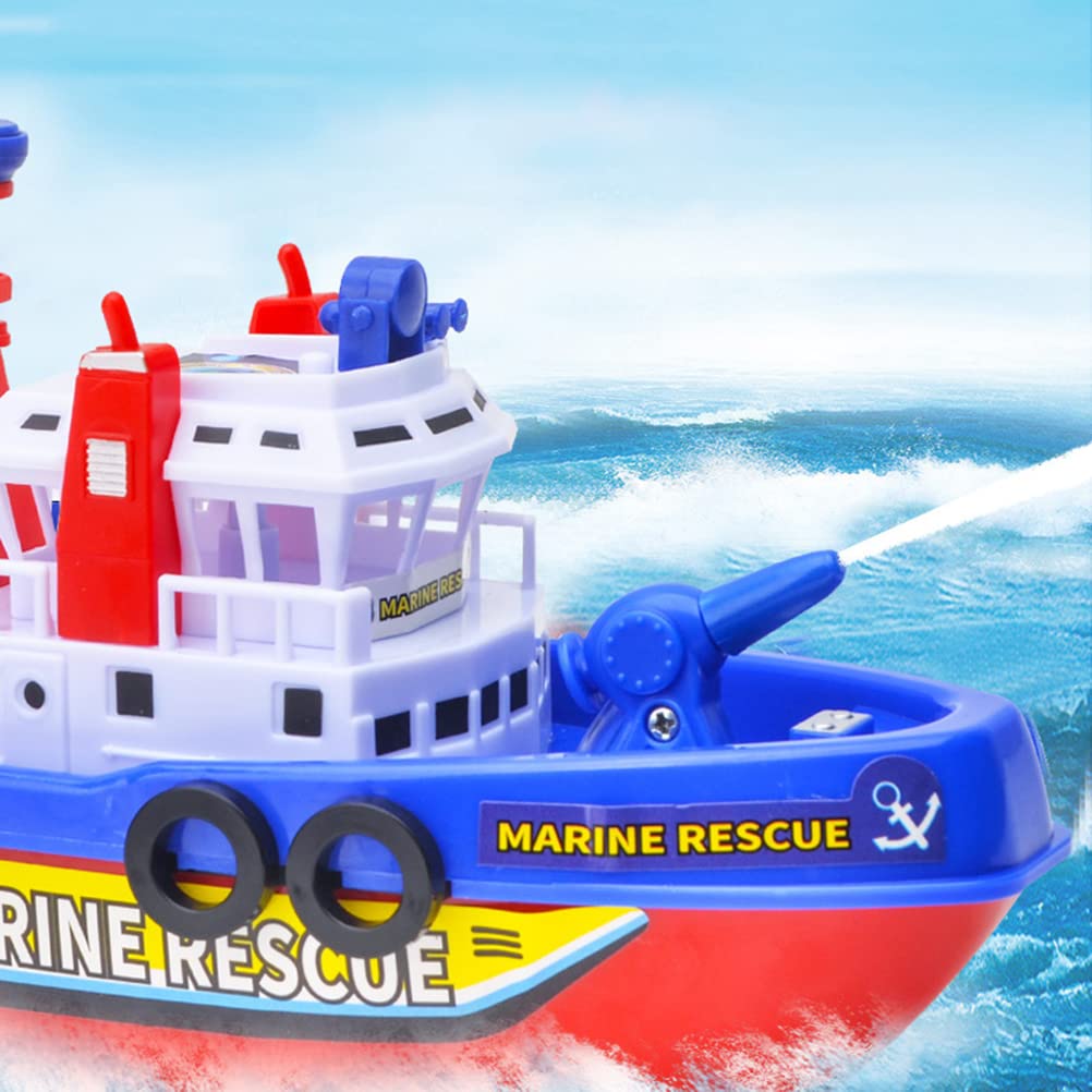 Giocattolo Elettrico della Barca del Fuoco di Salvataggio,Giocattolo del Modello di spruzzatura dell'Acqua con la Luce del Suono della Musica,Giocattoli educativi elettrici per Il