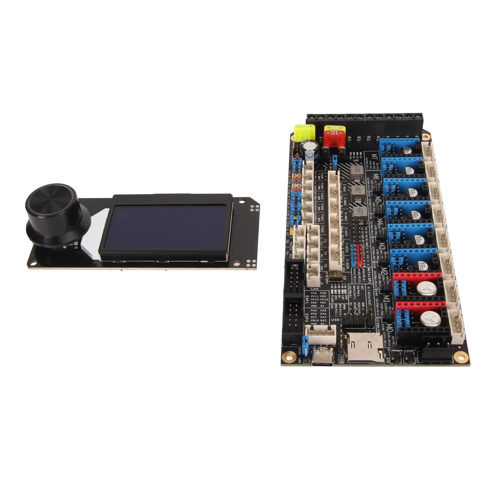 Cuifati Carte Mère pour Imprimante 3D avec Mini écran, Carte Silencieuse