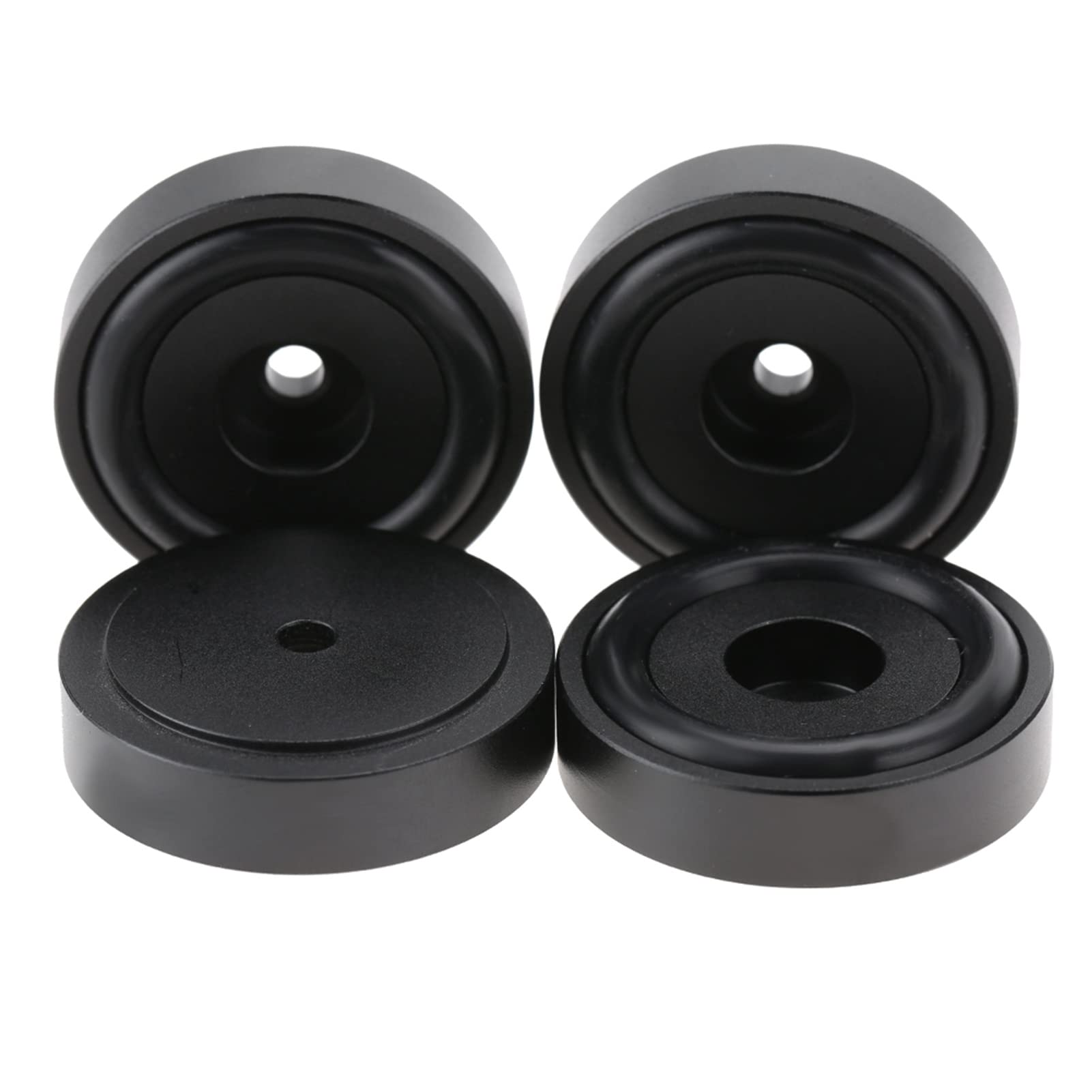 Amplificatore Piedini in Alluminio Anodizzato 4Pcs 40x10mm Nero