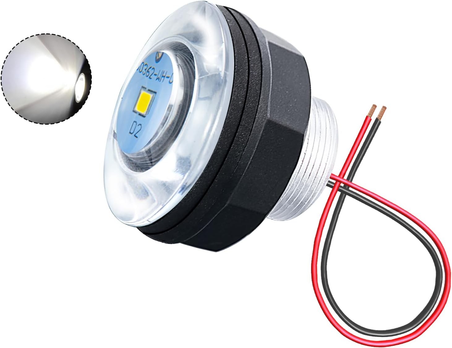 Livewell Lights for Boats LED Marine Waterproof Flush Mount 10-30 Volts (Blue)