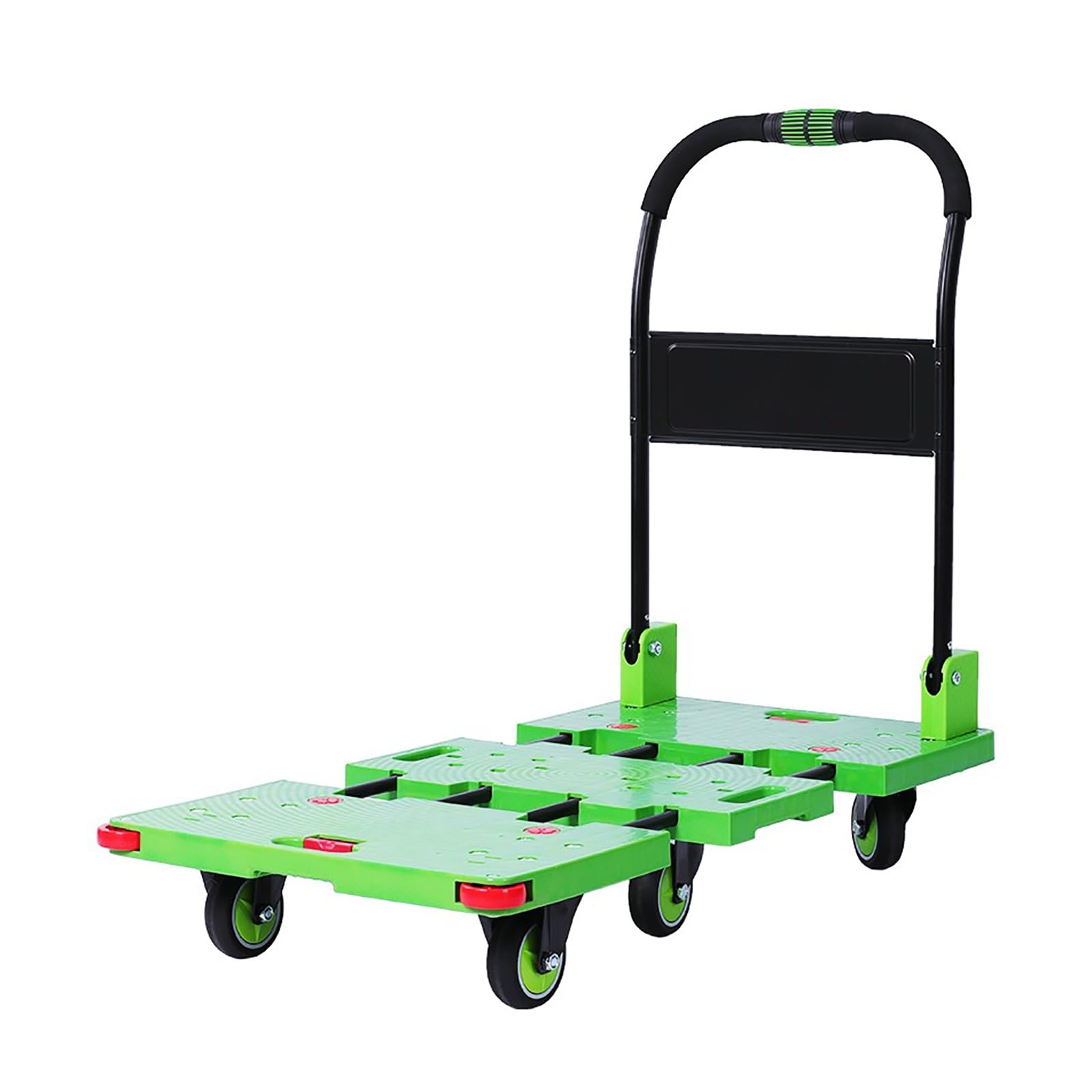 LKLNKVL Handcart, With 6 Wheels, Retractable Chassis, Load Capacity 400kg/880lbs, Suitable for Home and Commercial Use(Green)