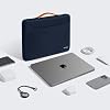 Tomtoc Defender 16 Laptop Çantası – 360° Darbe Koruma, Suya Dayanıklı, Ultra İnce Taşınabilir Kılıf, MacBook Pro/Air ve 16 Notebook Uyumlu, Lacivert A22F3B5