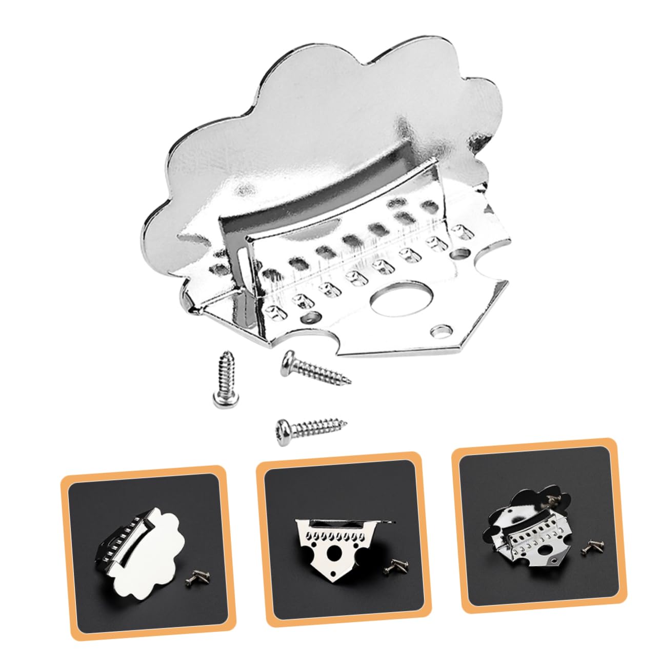 Totority Mandolin Tailpiece Cloud Shape Stainless Steel Tailpiece Mandolin String Instrument Part Easy Installation