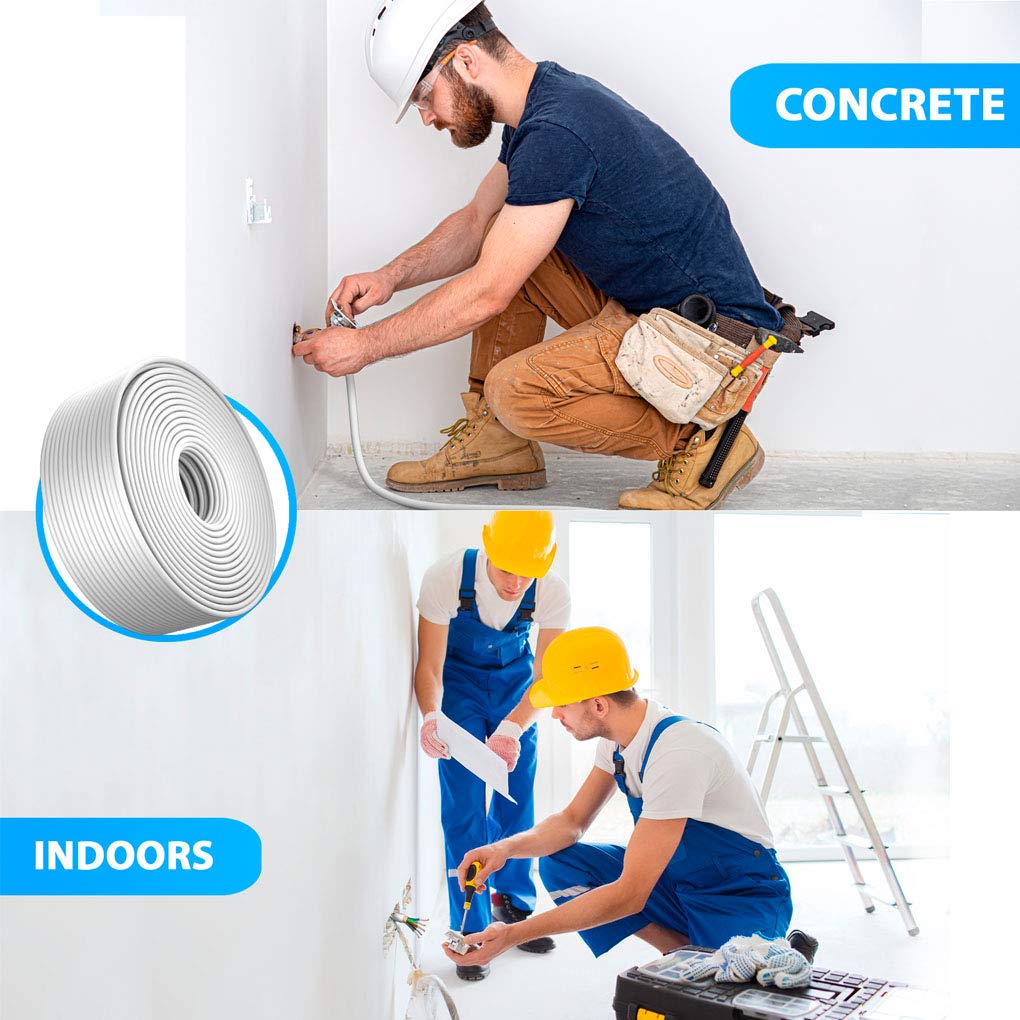 Cavo di alimentazione per ambienti umidi da 5, 10, 15, 20, 25, 30, 35, 40, 50, 60, 70, 75, 80, 90 o 100 m, NYM-J 5 x 1,5 mm², cavo rivestito, cavo elettrico ad anello per installazione fissa (20 m)