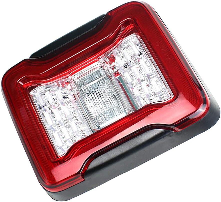 AMERICAN MODIFIED Tail Lights with Running Lights, Brake Lights, Turn Signals & Reverse Lamps Compatible with Jeep Wrangler JL 2018-2023 Models, Pair