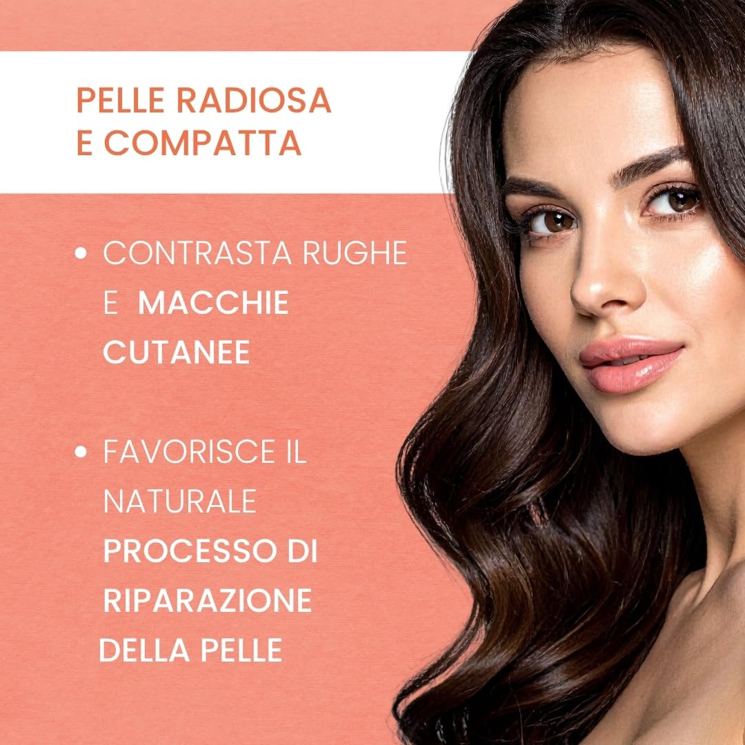 RICH.CREAM Crema Viso Nutriente Antiage Antiossidante con Astaxantina Pura, Collagene Vegetale, Vitamina C ed E per Pelle Secca o Matura - 50 ml