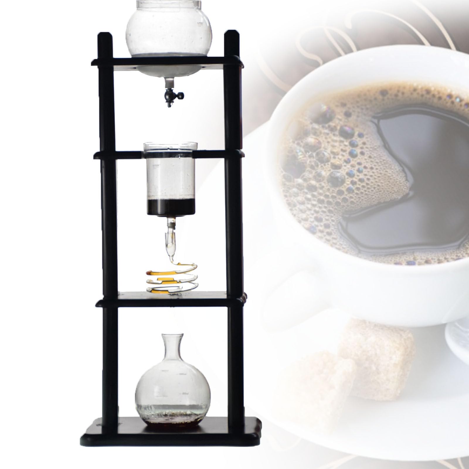 Ice Drip Coffee Machine, Vetro Fatto A Mano, Premium Cold Brew Coffee Machine, Cold Brew Coffee Tower di Grande capacità, Adatta per Casa, Caffetteria, Bar E Ufficio