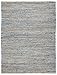 SAFAVIEH Cape Cod Collection Area Rug - 6' x 9', Natural & Blue, Handmade Flat Weave Coastal Braided Jute, Ideal for High Traffic Areas in Living Room, Bedroom (CAP352A)