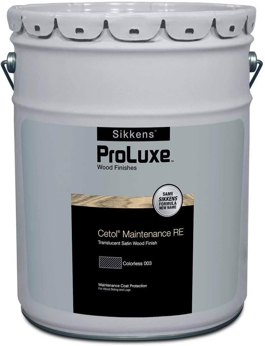 Sikkens ProLuxe Cetol Maintentance RE Transparent Satin Clear Oil-Based Acrylic Wood Stain 5 gal.