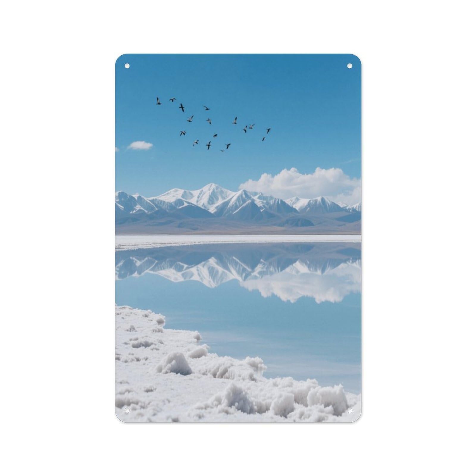 Fekiloot Style Highland Salt Lakes Wall Decor Metal Signs Tin Signs Poster