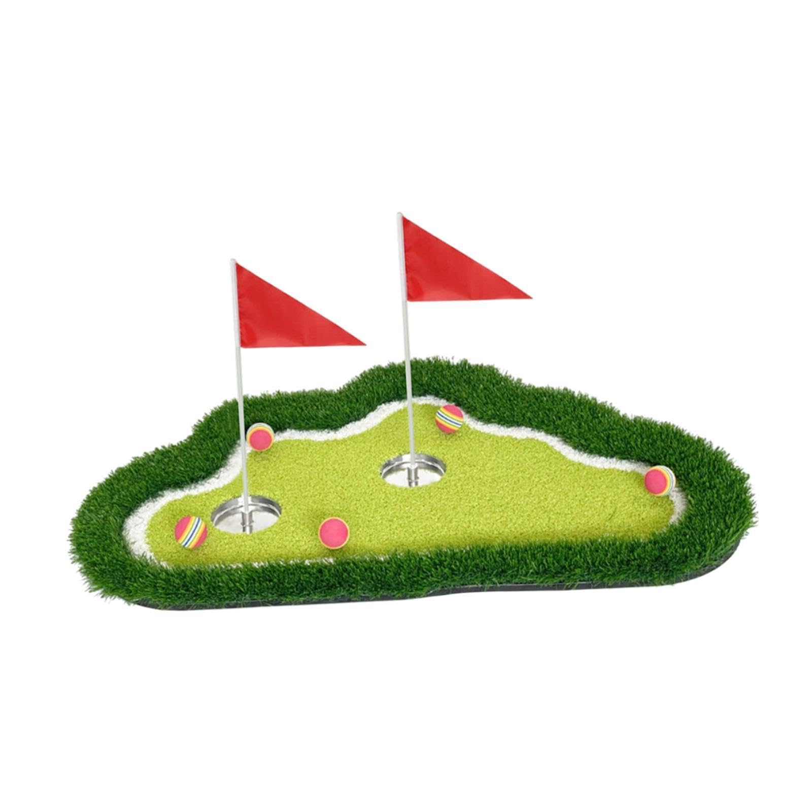 QSTDGVPW Floating Golf Green Practice Mat Supplies, Folding,Portable,Chipping Green Game Set for Game Summer Outdoor Activities