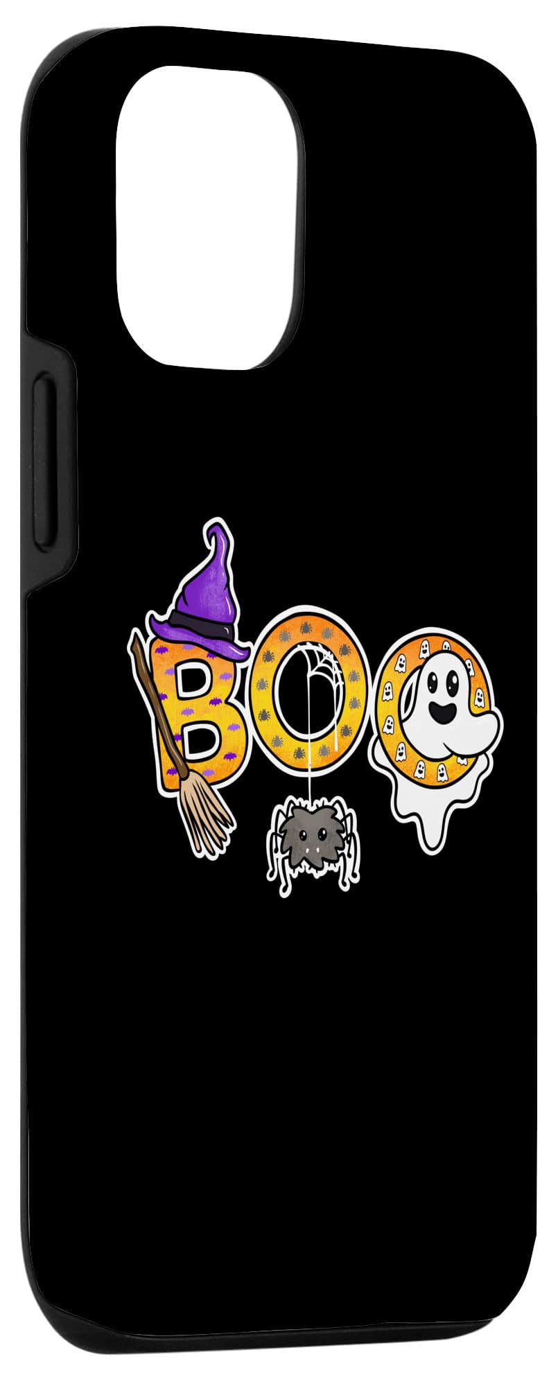 iPhone 13 Pro BOO Spiders Ghosts Pumpkin Witch Hat Halloween Costume Kids Case - Image 3