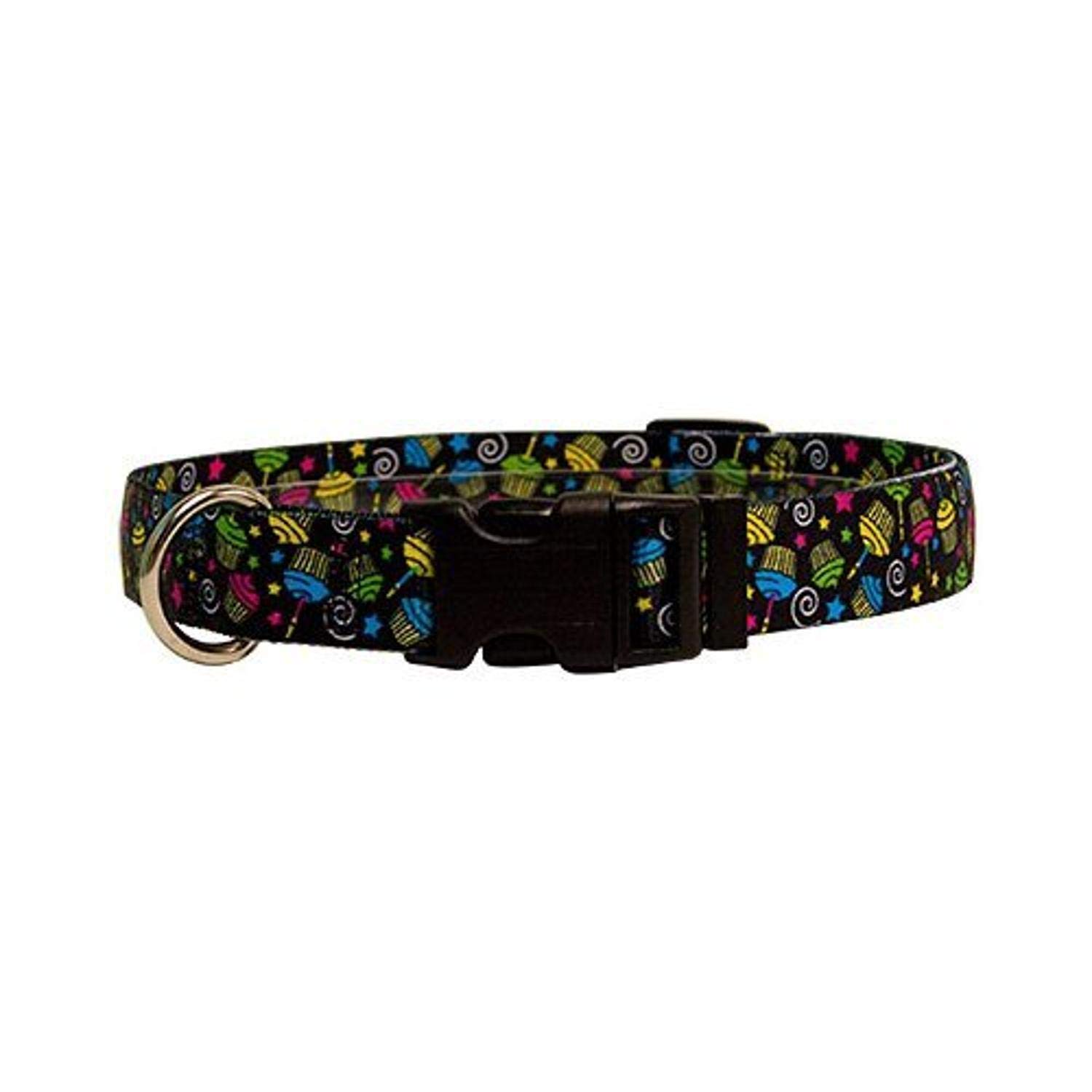 Yellow Dog Design Cupcakes Dog Collar 1" Wide and Fits Neck 18 to 28", Large, Multi-Color, (CUP103L)