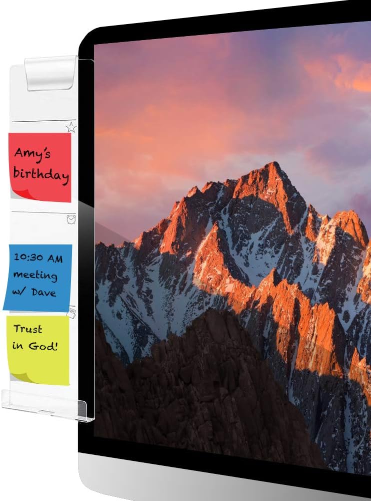 Foster Monitor Sticky Notes Holder, Memo Board, Message Pad (Clip & Hold, Left)